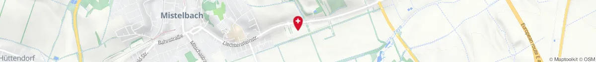 Kartendarstellung des Standorts für Weinviertel-Apotheke in 2130 Mistelbach